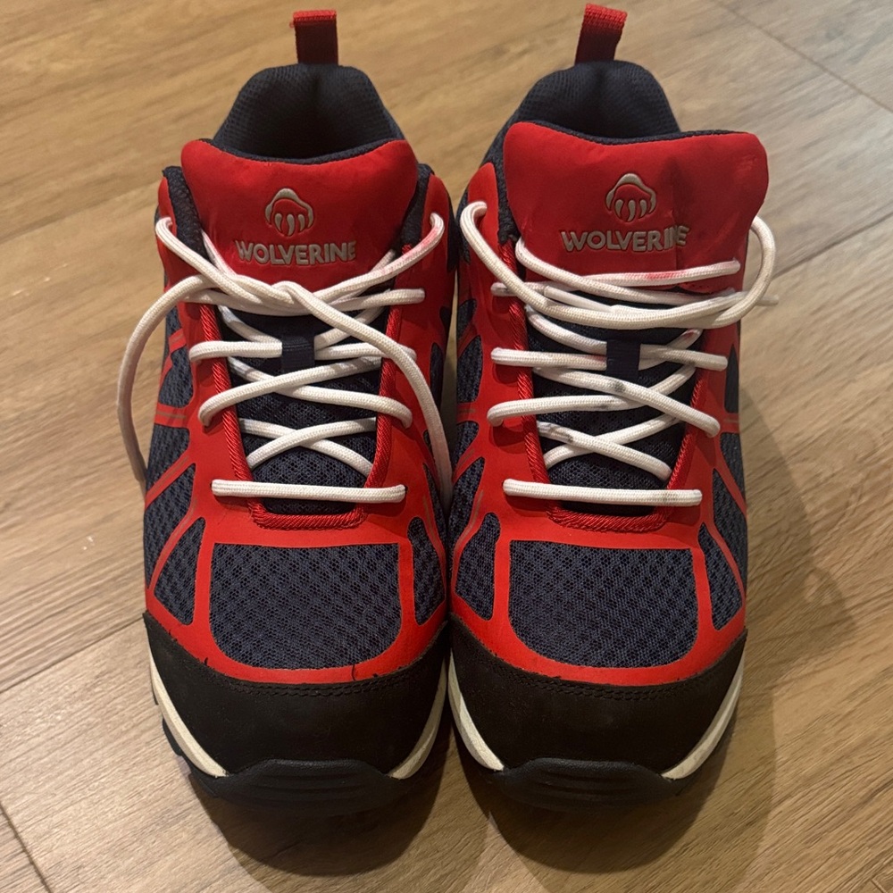 Wolverine Amherst II CarbonMAX workshoe Red and Blue Mens Sneakers